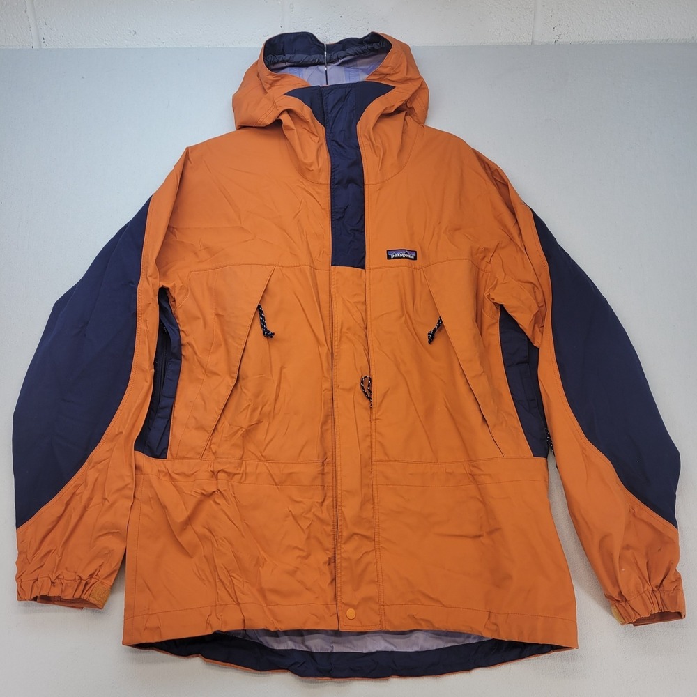 Patagonia Jacket Mens Medium Orange Triolet Alpine Outdoor Nylon Lined Gorpcore